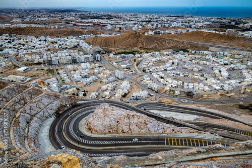 View of the capital city of Muscat in Oman photo
