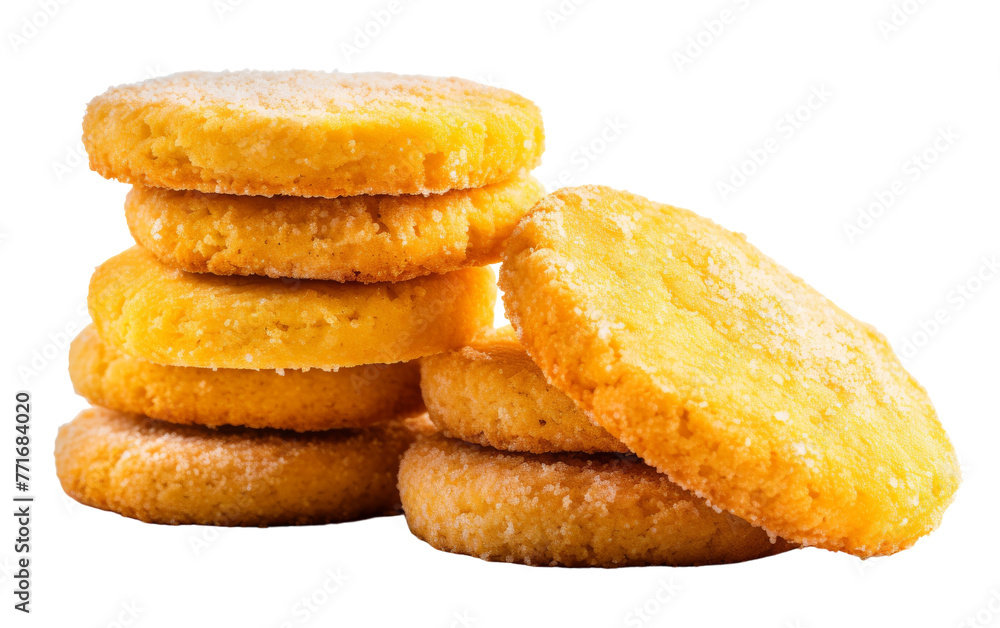 A stack of various cookies balancing precariously on top of each other