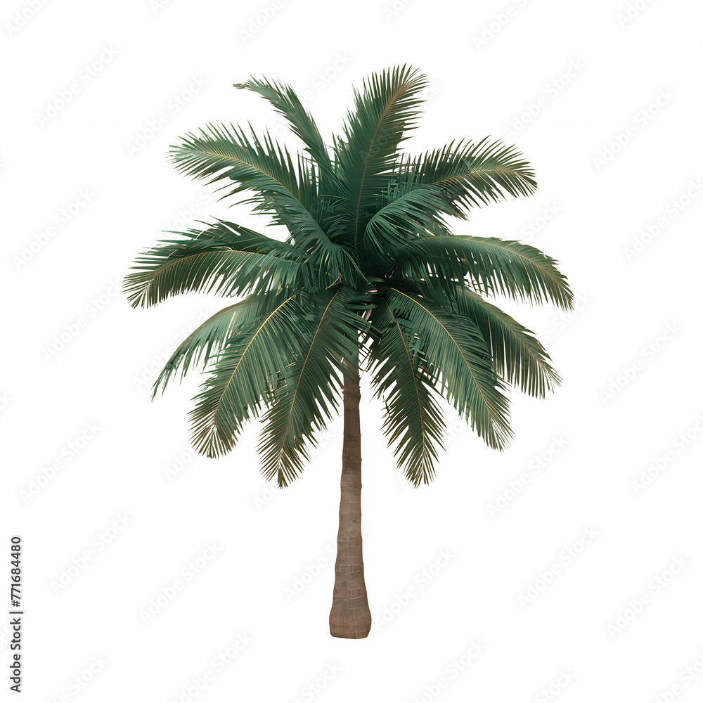 Fototapeta premium Coconut tree palm tree isolated on transparent background
