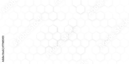 Abstract paper Hexagon white Background. White Hexagon Texture. pattern in geometric ornamental style. 
