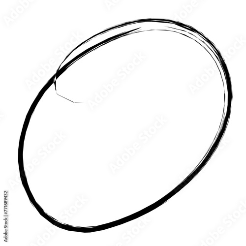 hand drawn black circle brush