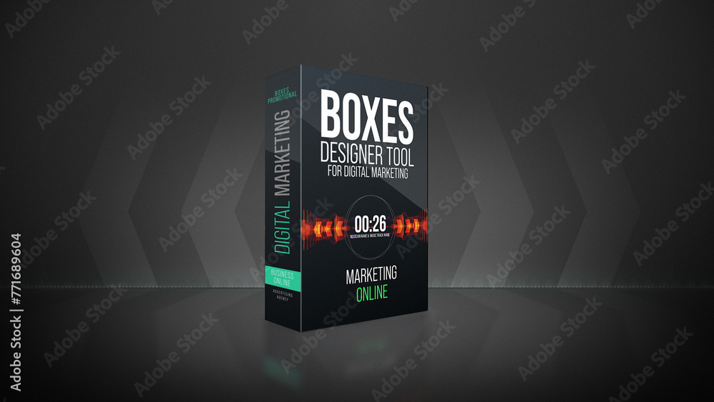 Sponsor Design Box Promotional Box Designer Logo Opener Stock Template | Adobe Stock