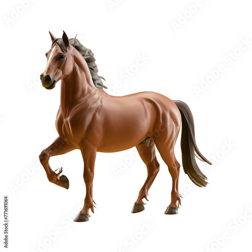 Horse stallion realistic illustration isolated on transparent background