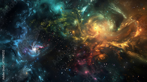 Mysterious space wallpaper for applies to graphic resources used for a variety of designs