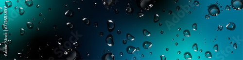 Gotas de agua realistas en un gradiente moderno