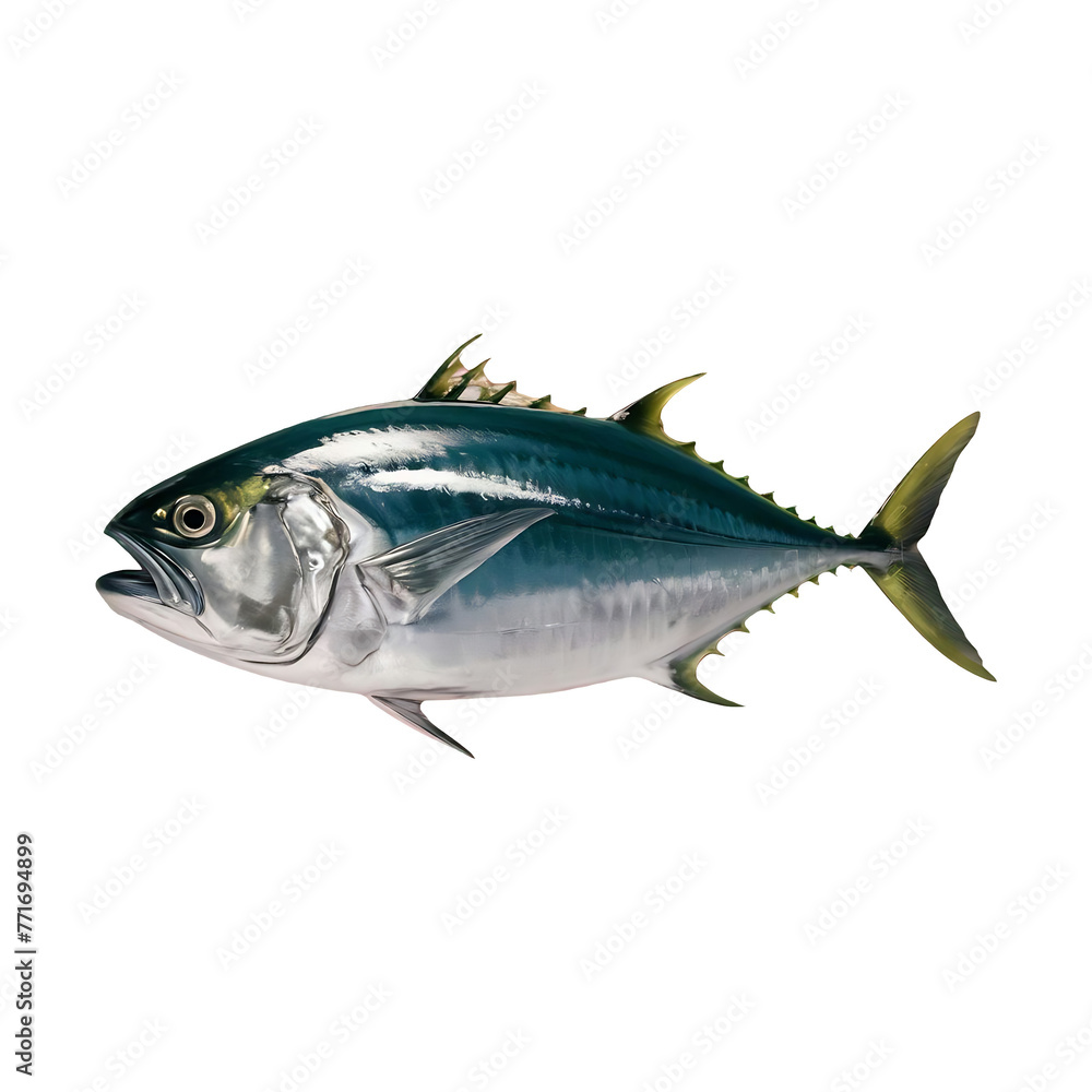 Tuna fish sea fish isolated cut out isolated on transparent background Tuna fish sea fish isolated cut out isolated on transparent background