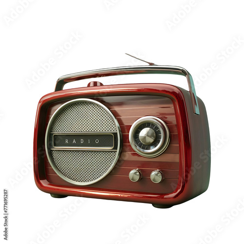 Vintage radio antique radio clip art isolated on transparent background