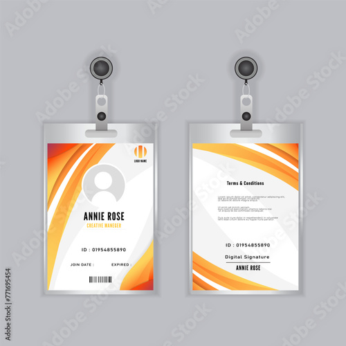 gradient id cards template concept