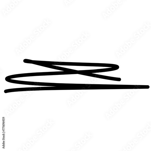Hand Drawn Lines, Underlines, vector ilustration
