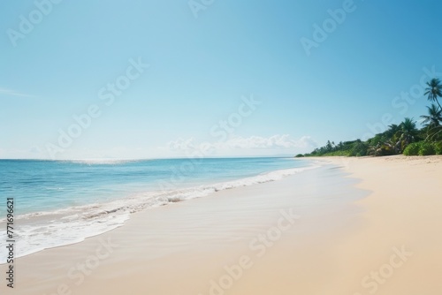 Beach view Isolated on clear white background © marimalina