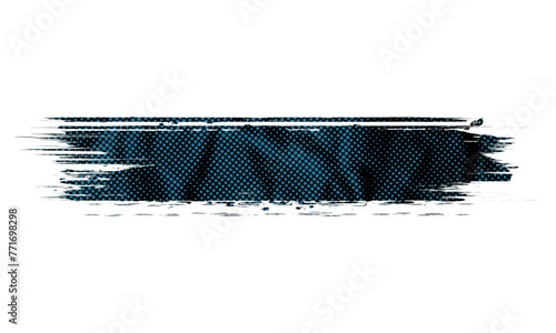 Vector Grunge Halftone Brush Stroke Collage Element Banner Crumpled Paper Texture Transparent Title Card Background PNG