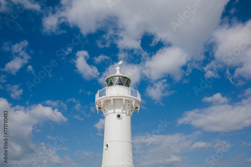 lighthouse on a blu sky