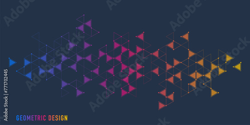 Abstract vector background with a geometric pattern of triangle shapes. Graphic design element 