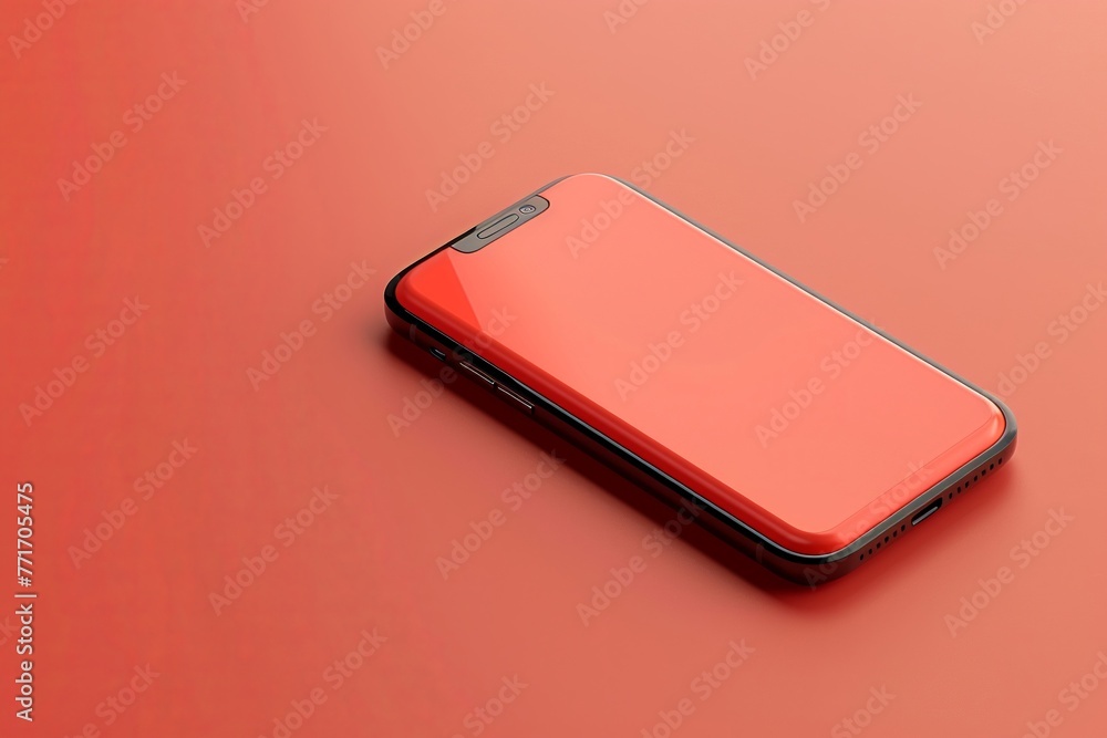 3D clay render of a smartphone icon, sleek design, isolated on a solid background , clean sharp 3D clay render of a smartphone icon, sleek design, isolated on a solid background , clean sharp
