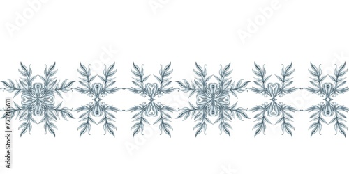 Monochrome gray floral watercolor seamless horizontal pattern with branches and leaves for stylish vintage design, template, banner, sticker, tattoo, background, textile, fabric, scrapbook, invitation