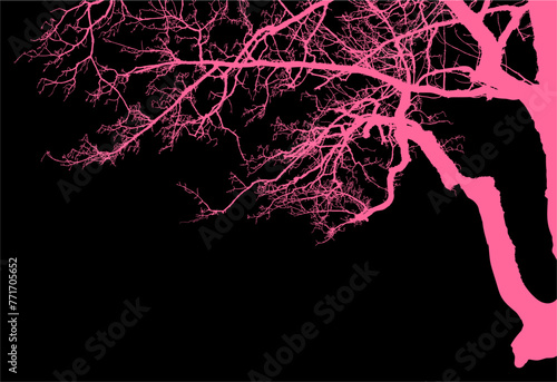 arboles, vector, silueta, paisaje, arbol, florecer, ramas, hojas, bosque, ilustracion, arte, naturaleza, descanso, follaje, textura