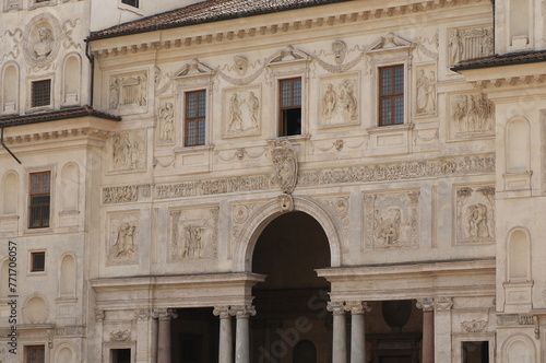 Villa Medici Facade Detail in Rome, Italy