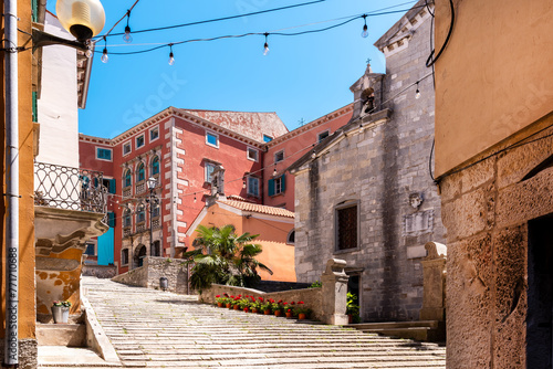Bild auf Leinwand Historic center of Labin at daytime, Istria, Croatia