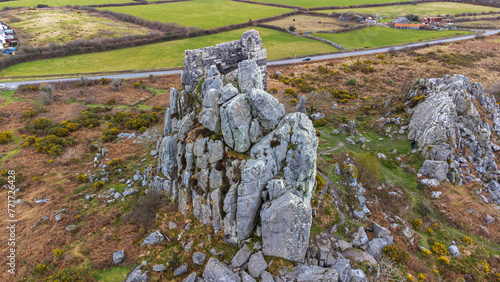 Roche rock aerial shot