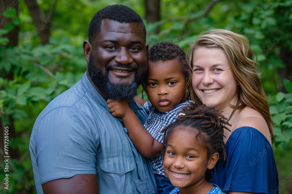 multi racial family having fun in the park multi racial family having fun in the park