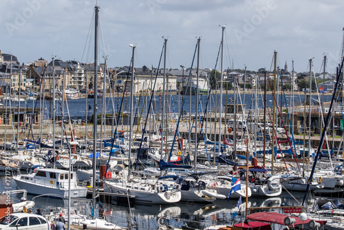Dense Marina Dock with Varied Sailing Boats and Yachts © yarne