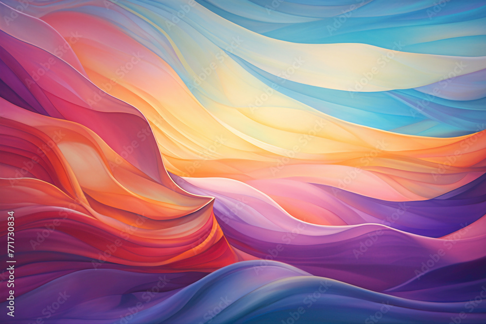 A tapestry of colors unfolds in the sky with the dynamic sunrise gradient.