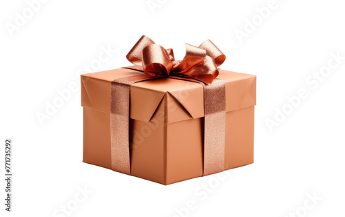 A brown box with a bow on top, ready to be opened and reveal its contents