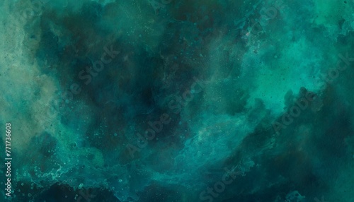 Fluid Motion: Abstract Teal Watercolor with Liquid Fluid Texture