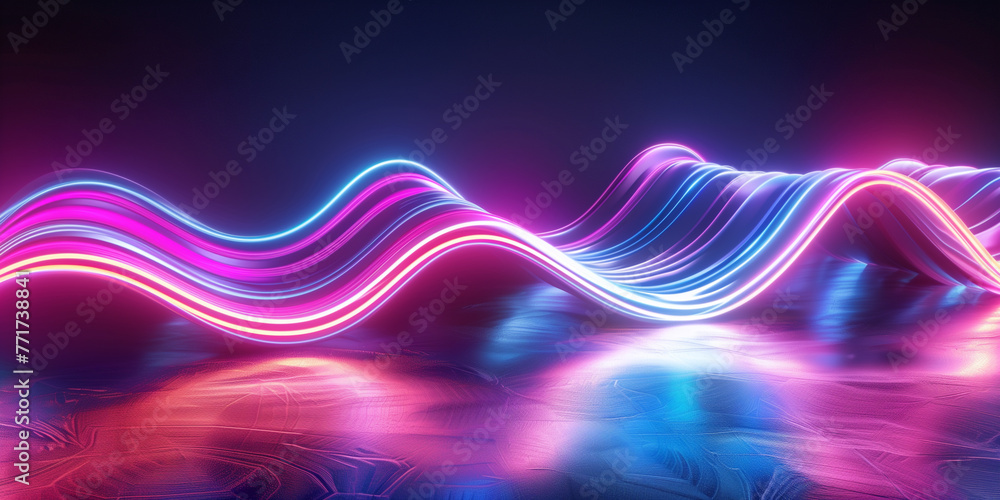 Abstract technology art Futuristic background energy wave shape lines ...
