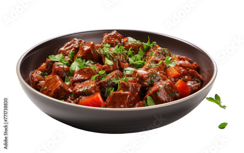Close-up of a vibrant bowl of food on a sleek white background