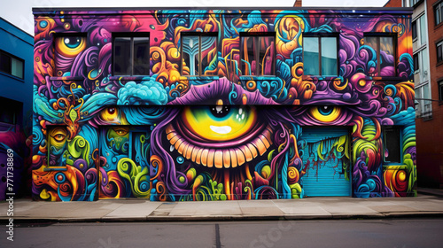 Let the streets become your gallery with bold and psychedelic street art murals enriching the cityscape. © shani