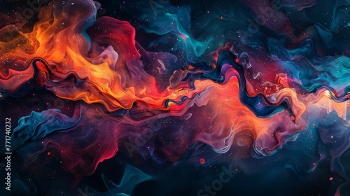 A close up of a vibrant watercolor painting showcasing purple, magenta, and electric blue hues against a dark background, resembling a geological phenomenon like a lava formation or fissure vent photo