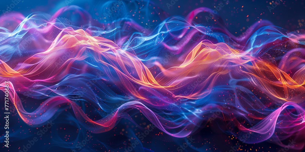 Abstract technology art Futuristic background energy wave shape lines ...