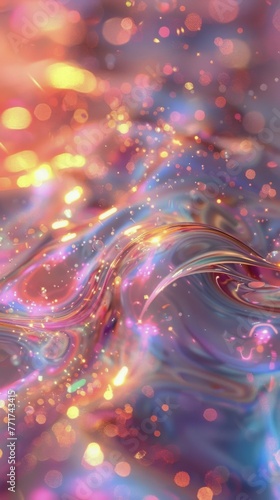 Bold Abstract Painting in Blue, Pink, and Orange