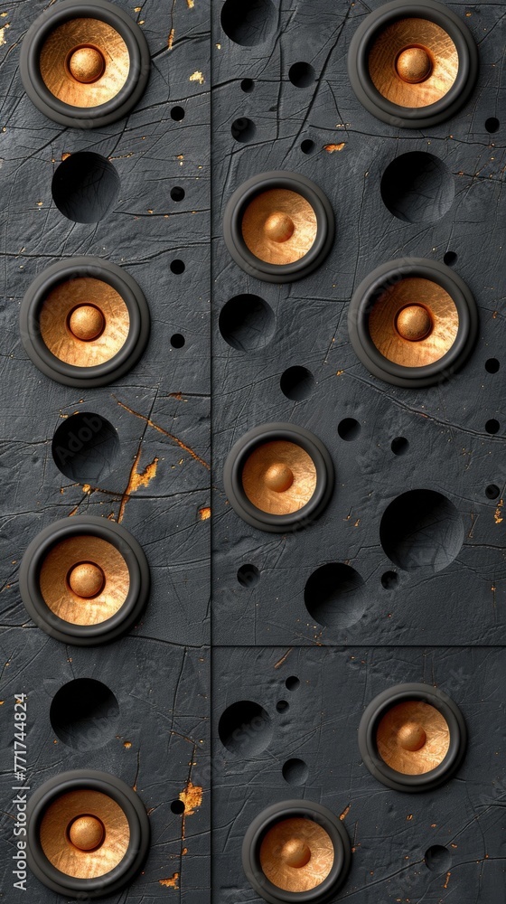 Array of Wall-Mounted Speakers Array of Wall-Mounted Speakers