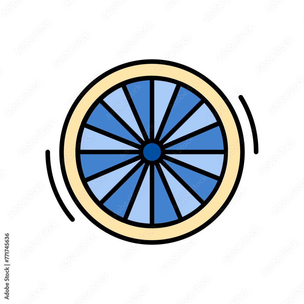 turbine. lineal color icon