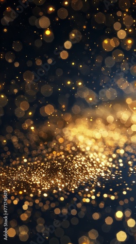 Blurry Gold and Black Lights