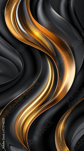 Black and Gold Geometric Wallpaper