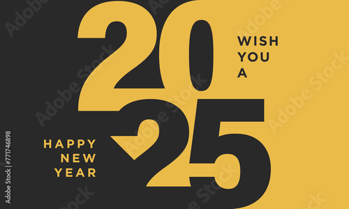 Happy new year 2025 design.