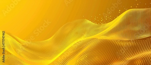 Abstract Yellow Background Vector Design with Modern Shapes and Gradient Dots.."