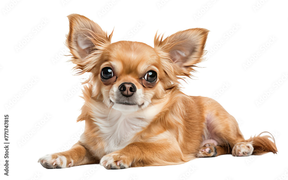Cute chihuahua dog on transparent or white background