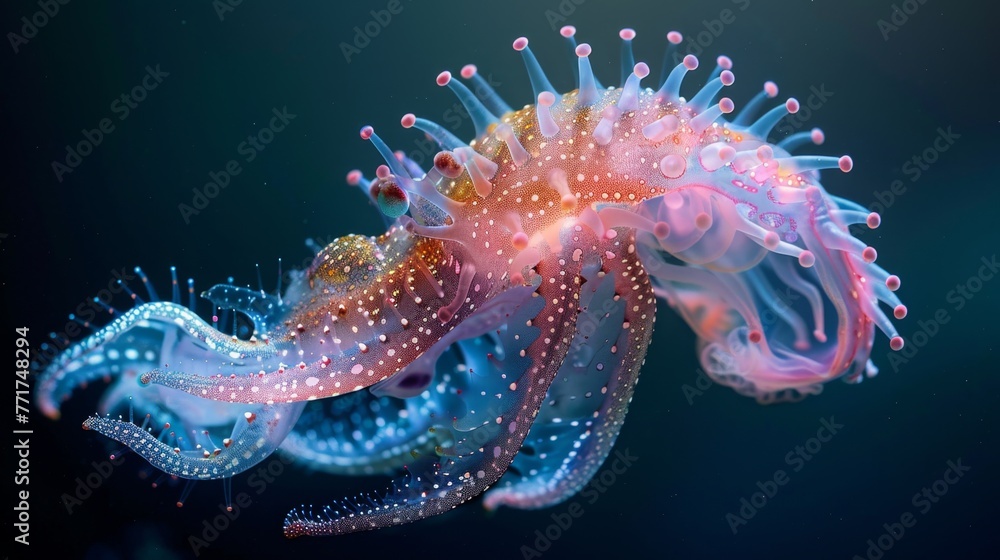 A Jellyfish Swimming in the Water A Jellyfish Swimming in the Water
