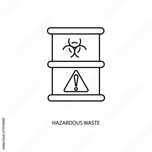 hazardous waste concept line icon. Simple element illustration. hazardous waste concept outline symbol design.