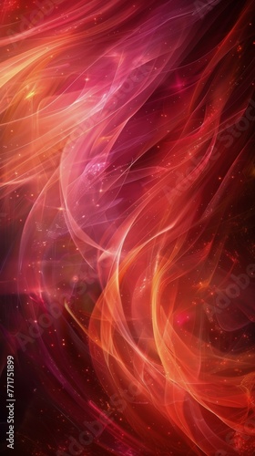 Close Up of Cell Phone on Red Background