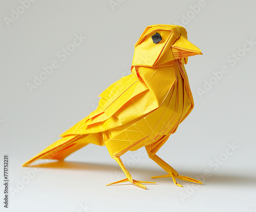 Origami Paper Bird – Minimalistic 3D Decorative Figure