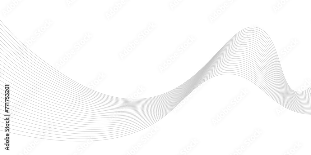 black and white wavy stripes background. Vector illustration