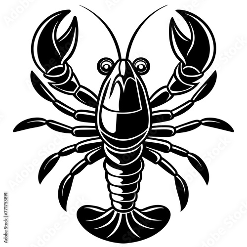 lobster silhouette vector art illustration © Merry