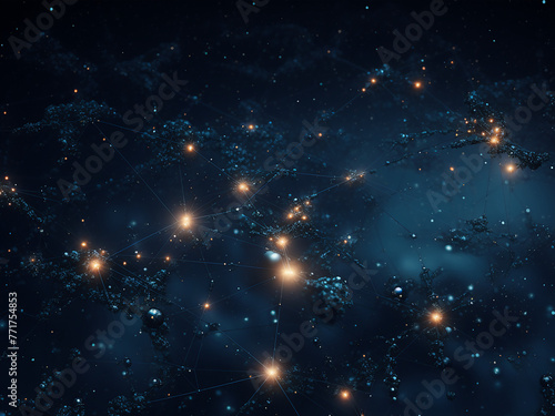Star cluster illuminating the cosmic expanse - AI Generation.