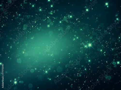 Infinite charm: Starry heavens green. AI Generation.