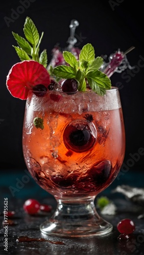 Creative presentation of Zombie Cocktail photo